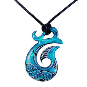 Paua Resin Hook Cord Necklace