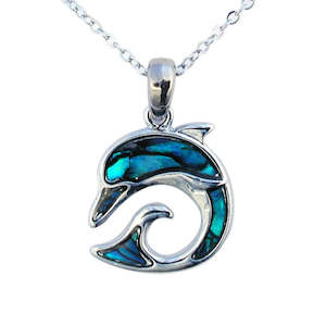Animal Necklaces: Paua Dolphin Chain Necklace