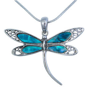 Animal Necklaces: Paua Dragonfly Chain Necklace