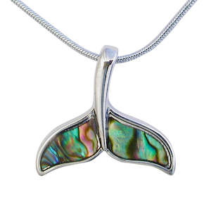 Animal Necklaces: Paua Whale Tail Snake Chain Necklace