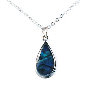 Paua Bezel Droplet Necklace