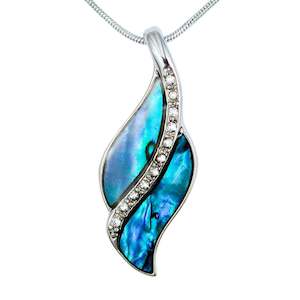 Paua Tidal Diamante Chain Necklace