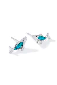 Paua Hump Back Whale Stud Earrings