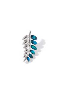 Brooches: Paua Silver Fern Lapel Pin
