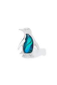Paua Hoiho Penguin Lapel Pin