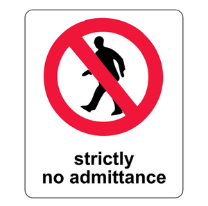 Strictly No Admittance