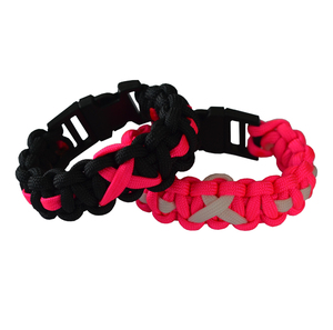 Apparel: Breast Cancer Paracord Bracelet “Thin Pink Line”