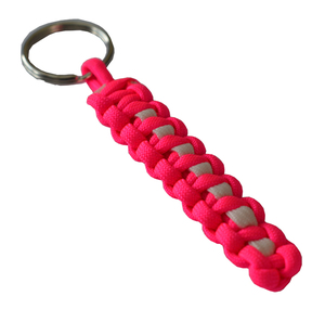 Apparel: Breast Cancer Paracord Keychain “Thin Pink Line”
