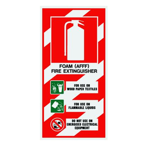 Safety Signs: Foam Fire Extinguisher Blazon