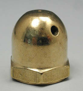 Spinners Accessories: Harry Higley Brass Spinner Nut w/Locknut 5/16-24