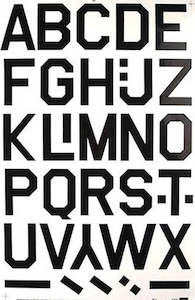 Major Decals 3" Letters - Sheet #427