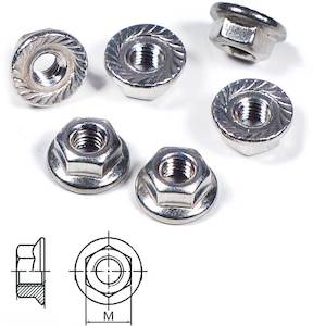 Screws Bolts Nuts: Robbe Hex Screw M3 Flanged Nut (30pce)