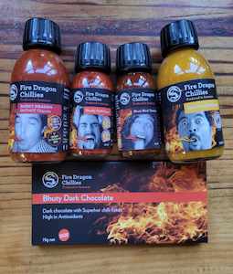 Chilli ‎HOTBOX Pack - Get 4 Chilli Sauces Plus NZ's HOTTEST Chocolate - Fire D&hellip;