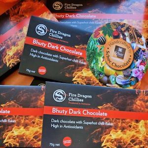 Bhuty Dark Chocolate Bar - Fire Dragon Chillies