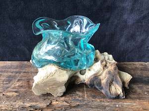 Hand Blown Glass Chunky Bowl