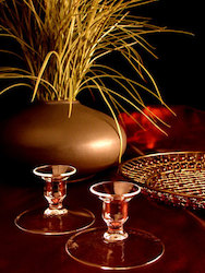 Candles For Gifts And Home: 2" Tall Handcrafted Candle Holder Pair (for Taper Candles)