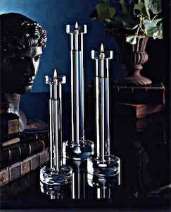 12" Silhouette Taper Handcrafted Glass Oil Candle