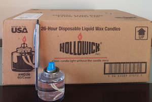 26Hr Disposable Oil Candle. - Box of 60.