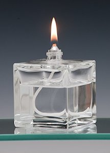 Moulded Glass Candles: Cube