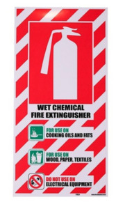 Flame Fighter: Wet Chemical Sign