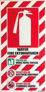 Flame Fighter: Water Extinguisher Sign