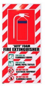 Fire Extinguisher Equipment: Foam Extinguisher Sign (AFFF)