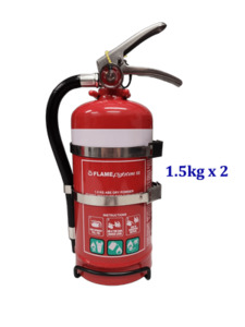 1.5 kg x 2 ABE DRY Powder Fire Extinguishers