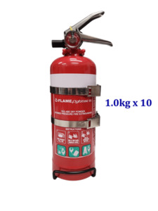 Flame Fighter: 1 kg x 10 ABE Dry Powder Extinguishers