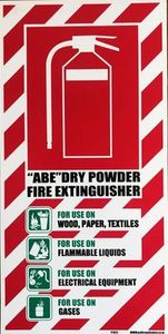 Flame Fighter: Dry Powder extinguisher Sign