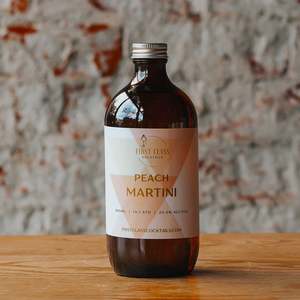 Premium First Class Cocktails: In Flight Peach Martini Cocktail