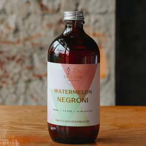 Premium First Class Cocktails: Watermelon Negroni Cocktail