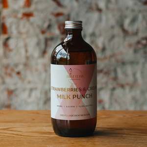 Premium First Class Cocktails: Strawberries & Cream Milk Punch Cocktail 500ml