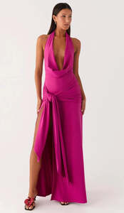 Allrentalgarments: Rowan Ray Cowl Maxi (Fuchsia)