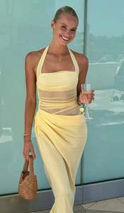 Gina Halter Dress (Yellow)