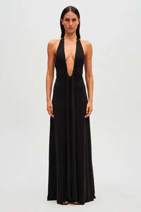 Dress Rental Midi Dress: Jennifer Cupro Maxi (Black)