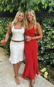 Dress Rental Midi Dress: Allegra Midi (Red)