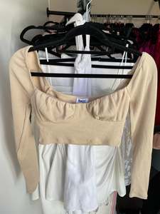 Princess Polly: Cream LS Top FOR SALE