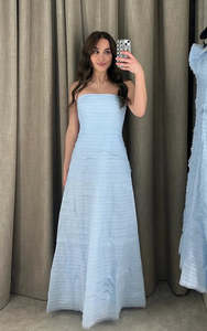 Aje: Soundscape Maxi Dress (Baby Blue)