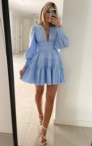 Aje: Fallingwater Gather Mini Dress