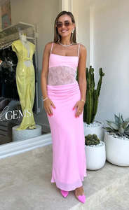Maternity: Gabriel Maxi Dress (Pink)