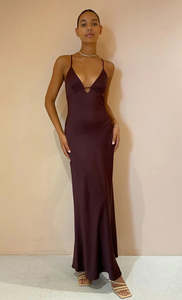 Time to Shine Slip Dress (Truffle)