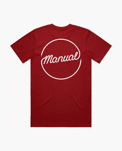 Manual, Diner Logo, Classic T-shirt — Cardinal Red