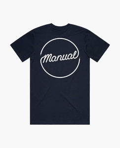 Manual, Diner Logo, Classic T-shirt — Navy