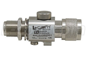 Products: N-Male to N-Female Bulkhead 0-6 GHz 90V Lightning Protector