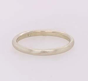 Wedding Rings For Her: 9ct White Gold Satin Wedder 2.2mm Half Round