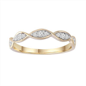 9ct Yellow Gold 0.10Ct HI/I1 Diamond Ring