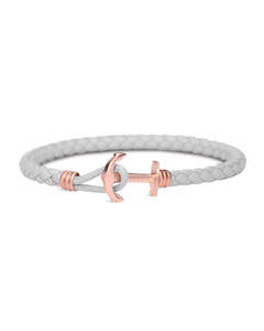 Birthdays: Paul Hewitt Rose Gold Anchor Grey Bracelet