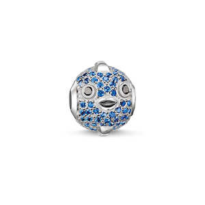 Thomas Sabo: Charm Club Blue Pufferfish Blue Cz Karma Bead