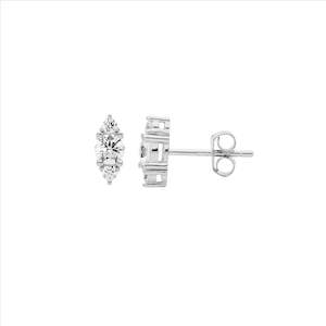 Gifts Under 100: Sterling Silver Cz Stud Earrings