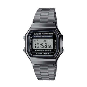 Casio: Casio Vintage Digital Watch Gun Grey Water Resistant